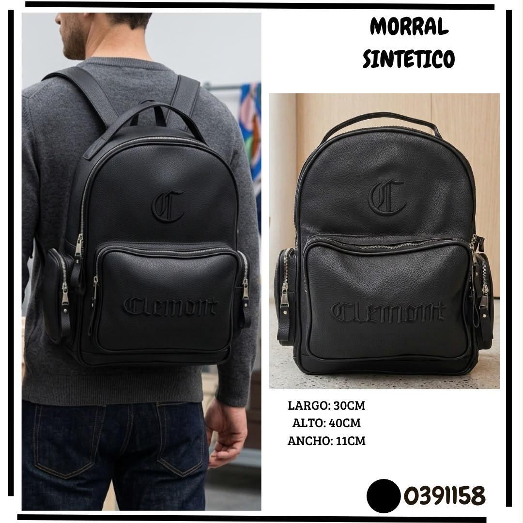 Morral Black Bordado CLEMONT Fino